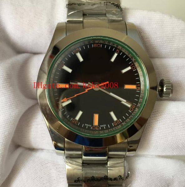 

elling wristwatches 40mm 116400 116400gv black dial sapphire stainless asia 2813 movement automatic watch mens watches, Slivery;brown