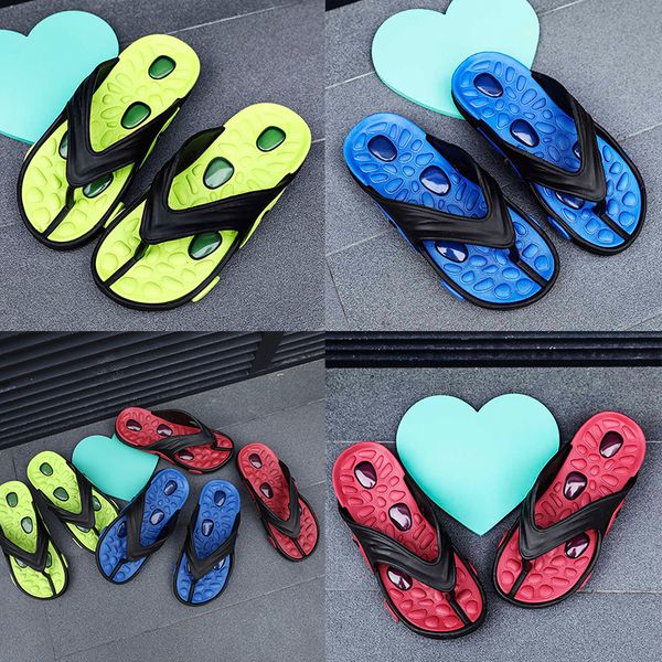 

designer sandals casual men slippers summer outdoor leisure beach slippers trend lightweight air cushion massage flip flops ing, Black