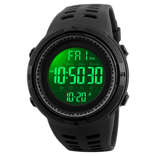 

fghgf 1251 outdoor sports electronic watch fashion trend male student digital night light waterproof sports watch supports ios, Slivery;brown