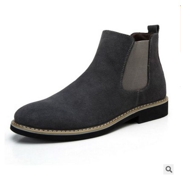 

shoes men summer boots outdoor botaschelsea boots men shoes slip-on autumn winter chaussure homme, Black