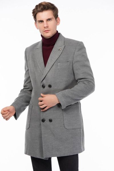 

dewberry male gray overcoat-1020001p8355, Black;brown