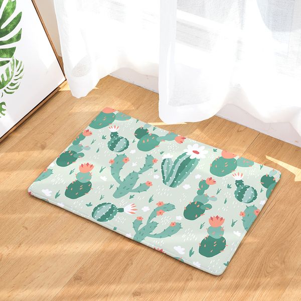 

cactus printed door mats anti-slip mat hallway bathroom living room bedroom carpet home rugs