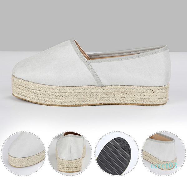 

oeak women flats shoes slip on casual ladies canvas shoes thick bottom lazy loafers female espadrilles ct3, Black