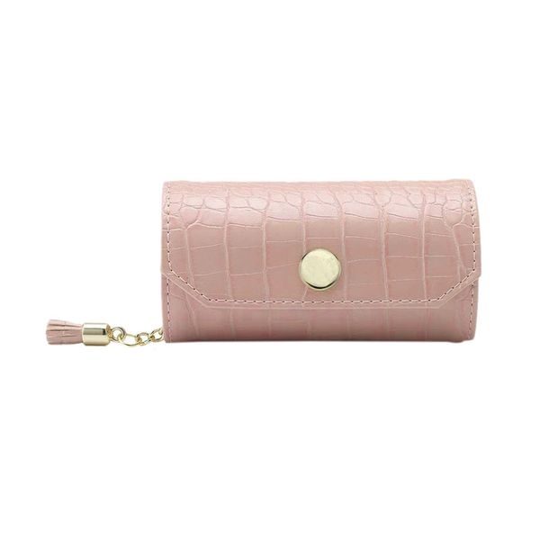 

auau-travel jewelry organizer, portable leather jewelry roll for travel, mini size & light weight storage organizer bag
