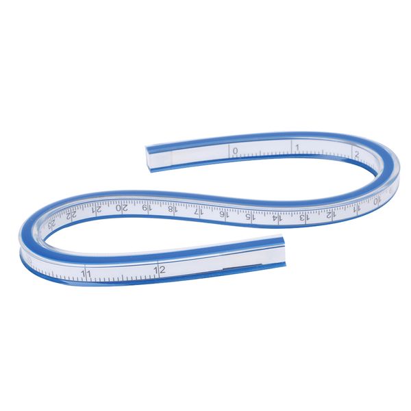 

flexible curve ruler drafting drawing tool plastic vinyl 30/40/50/60cm bendy curve measure drafting sewing tool, Black