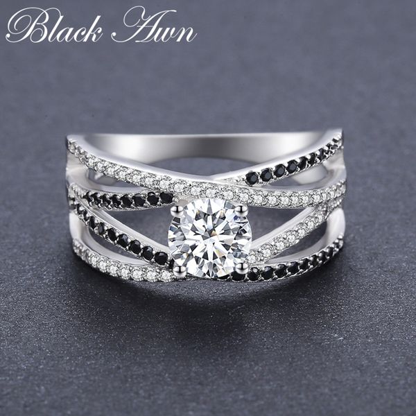 

fashion- awn] 925 sterling silver rings for women hollow engagement ring bijoux bague gift sterling silver jewelry c012 s514, Slivery;golden