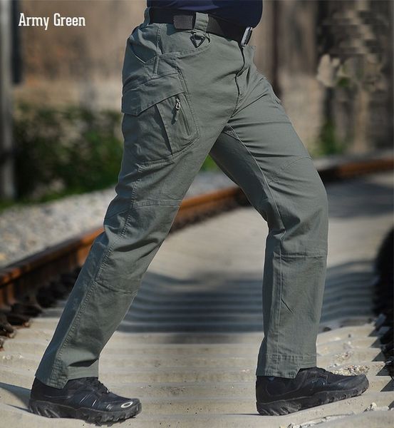 

High Quality City Tactical Cargo Pants Men Army Military Pants Cotton Many Pockets Stretch Man Casual Trousers