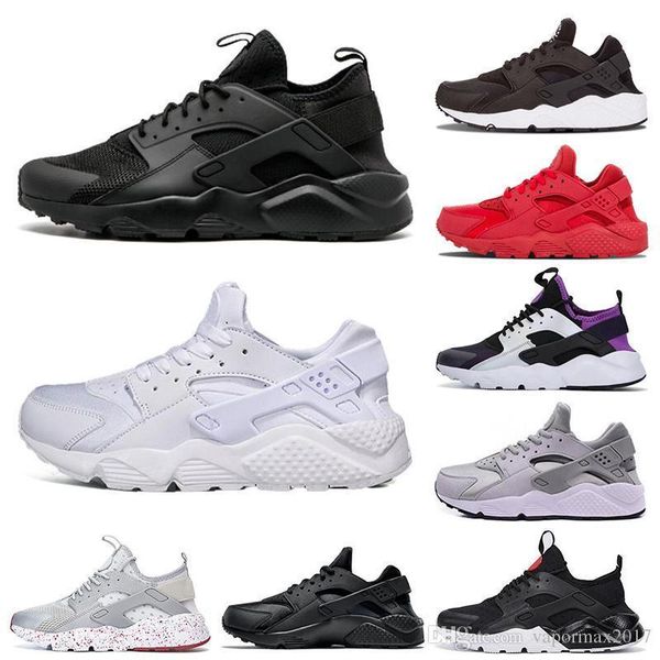 

designer huarache 1.0 4.0 mens womens running shoes triple white black red grey huaraches outdoor runner sport trainers sneakers size 36-45