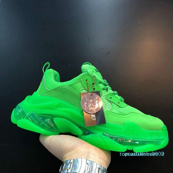 

vintage paris shoe triple s 3.0 fashion designer casual sneakers men women combination nitrogen outsole cushion bottom dad casual shoe t02, Black