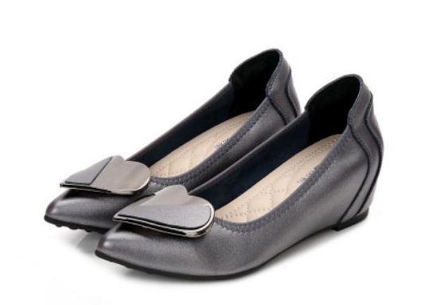 

2019 women's shoes in spring and autumn with new style slope heel pointed end #57, Black