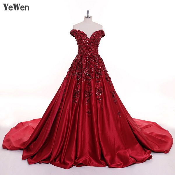 

burgundy long evening dresses for women elegant 2019 satin flower dubai champagne party prom formal dress vestido de festa, White;black