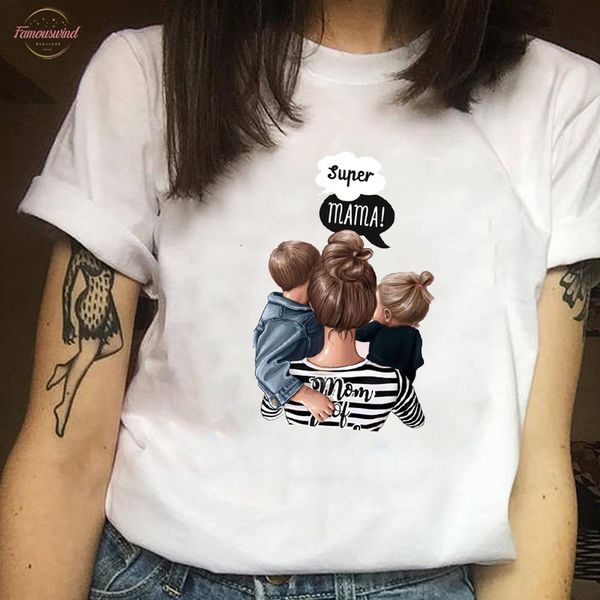 

women clothes print ladies love cartoon mom printed summer ladies woman women casual tee shirt t female t shirt, White