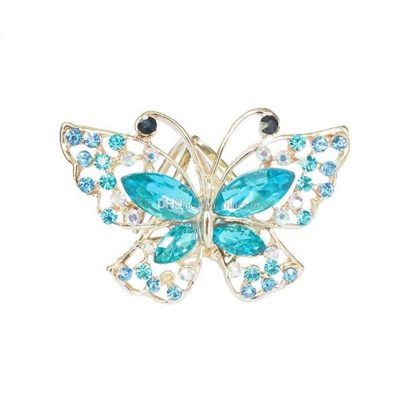 

new model crystal butterfly rhinestone scarf buckle holder for lady silk scarf rings jewelry brooch wedding brooch gift, Gray