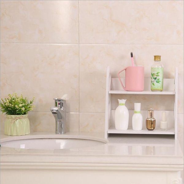 

wood storage rack cosmetic storage shelf heart-shaped corner racks holder kitchen bathroom organizer tabledecor