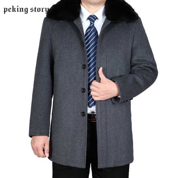 

peking story men's business casual wool coat and jackets 2018 mens new design fashion jackets male woolen overcoat, Black