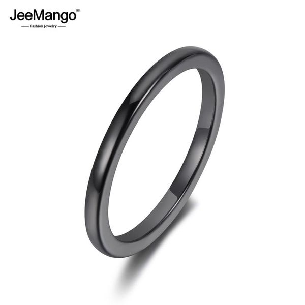 

trendy 2mm black & white glossy ceramics rings jewelry classic wedding anniversary rings for women girl anneaux jr19052, Golden;silver