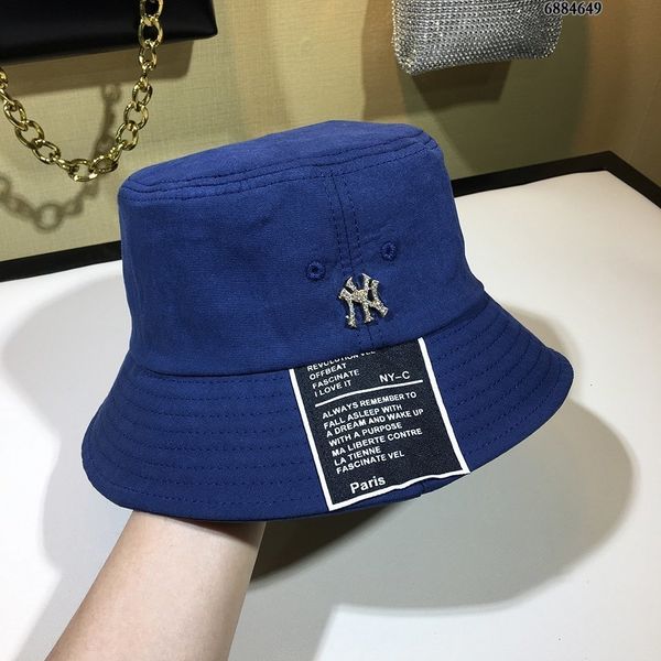 

2020 fashion mens women hat bucket hat small brim hat cap 7pru, Blue;gray