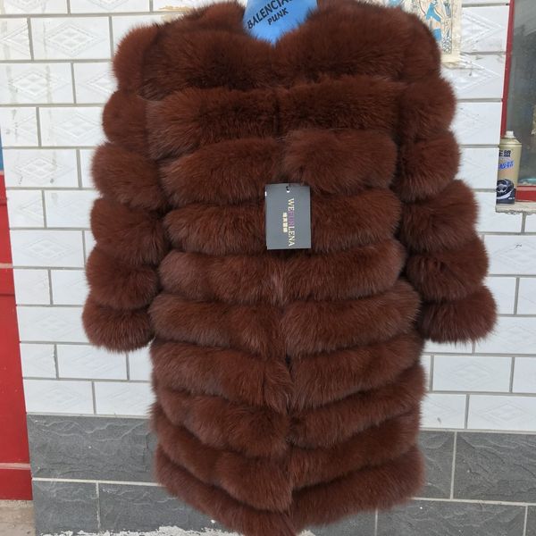 

2018 100% natural fur high quitaly fur coat coat sleeve, Black