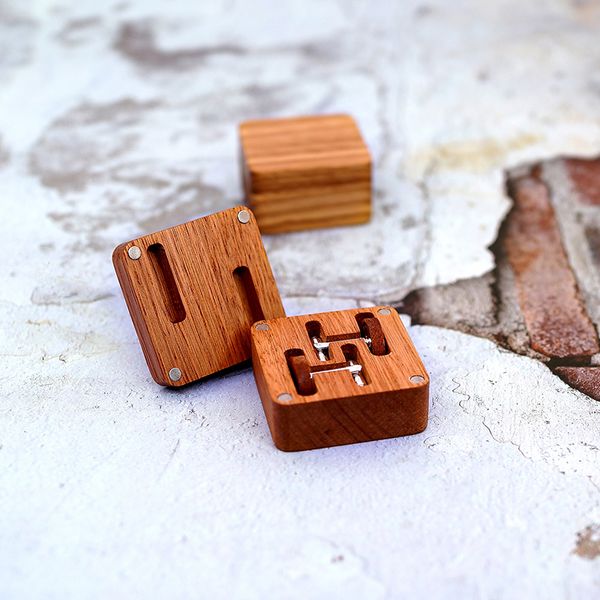 

natural wood jewelry cufflinks box magnetic cover 1 pair cuff link holder case jewelry storage box gift boxes