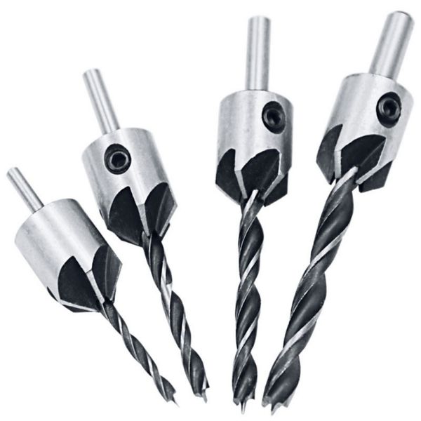 

7pcs/14pcs 3mm-10mm hss 5 flute countersink drill bit set carpentry reamer woodworking chamfer end milling