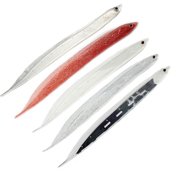 

japan soft sea fishing big trout lure shadbait swim eel soft hairtail bait lifelike silicone saltwater grouperkanpachil lures