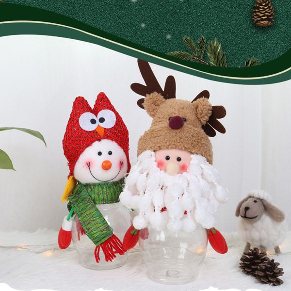 

christmas decoration transparent candy jar plastic creative ornaments gift box