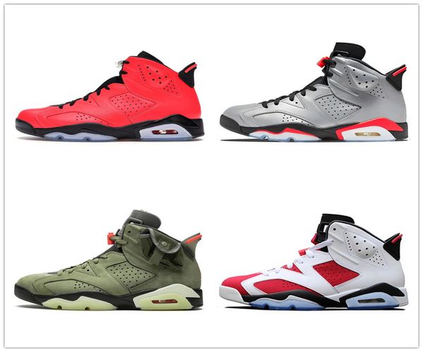 

with box jumpman travis 6s mens basketball shoes 3m reflective infrared oregon ducks trainers sneakers