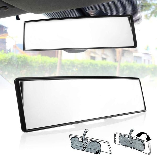 

300mm universal auto interior rearview mirror anti-glare flat clip backup car interior baby rearview mirror convex