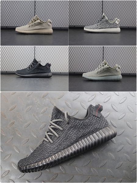 

2020 classic snow kanye west oostyezzy mens shoes women350yeezys womens v1 shoes [with box] d2133, Silver
