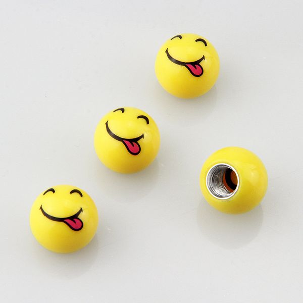 

selling cute expression valve cap car tire valve stem caps auto wheel decoration copper core tyre airtight cover accessories universal