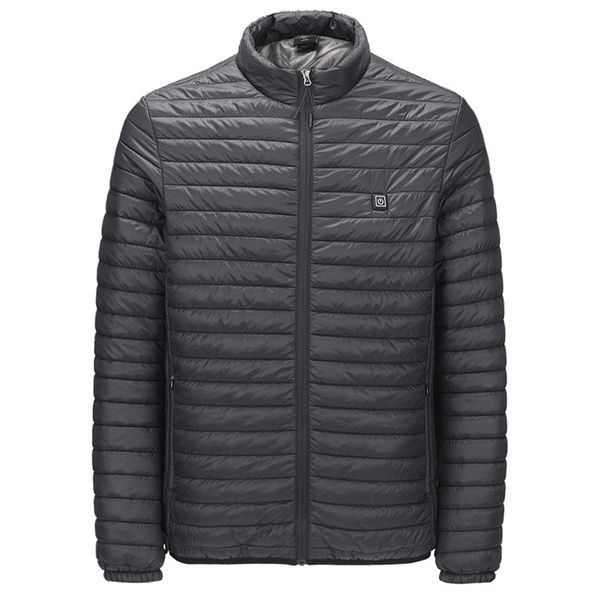 

m-4xl mens women heated outdoor heated jackets down cotton outdoor coat usb electric heating jackets warm winter thermal coat, Blue;black