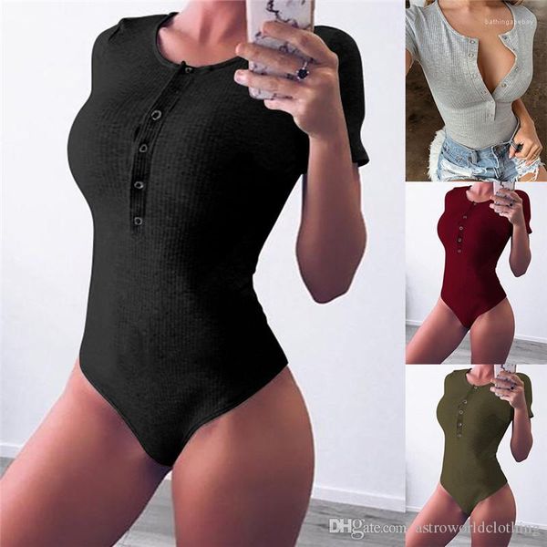 

womens bodysuit short sleeve spring designer womens jumpsuits ladies skinny one piece rompers deep v neck, Black;white