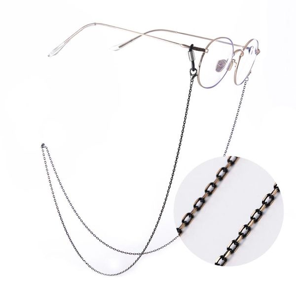 

teamer fashion black and sunglasses chain women men anti-slip reading glasses lanyards eyeglasses cord neck strap rope, Silver