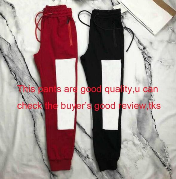 

mens высокого качества конструктора jogger штаны новой бренд тренировочные брюки повседневные jogger side letter кулиска pant мужчина осень, Black