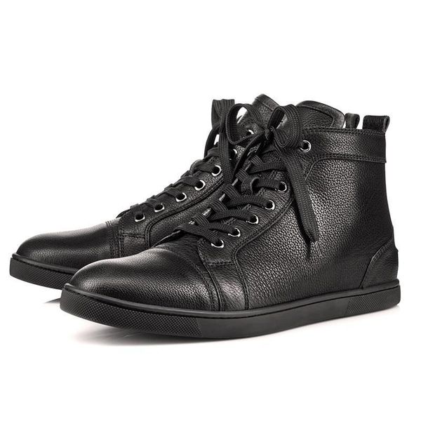 

2019new luxury designer fashion designer brand studded spikes flats shoes red bottom casual for men women party genuine leather sneake lll