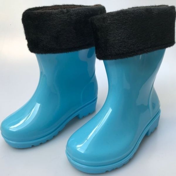 

tom baby rain shoes child four seasons currency boots plus velvet 0, Black;red