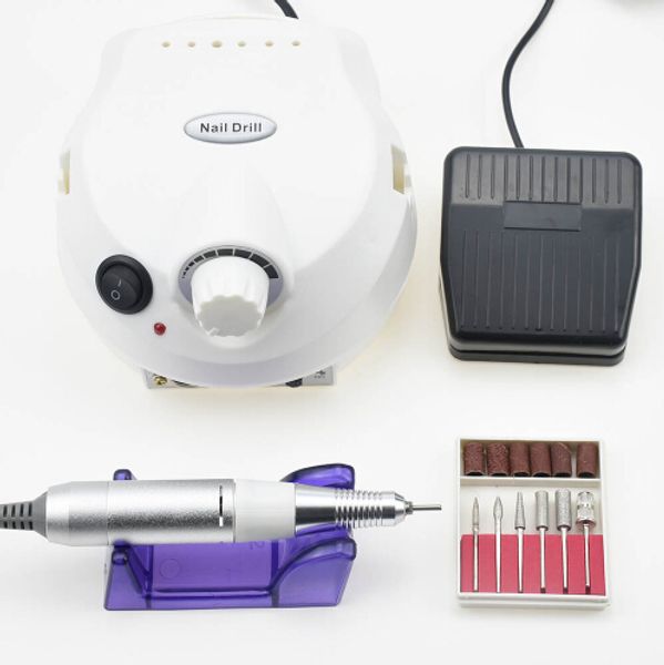 

3 color nail drill machine 30000rpm for electric manicure drill machine& accessory with milling cutter nail files
