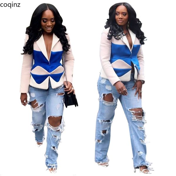 

plus size 2019 denim jeans woman distressed jeans mujer womens femme pants women trousers vaqueros mujer qj5304, Blue