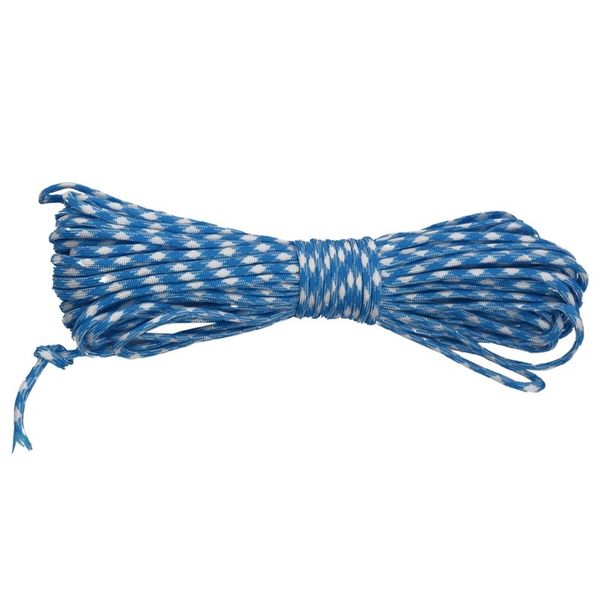 

550 paracord 7 inner strands mil spec type iii bushcraft survival lanyard rope, 100 ft sky blue & light grey (#74) survival bracelets