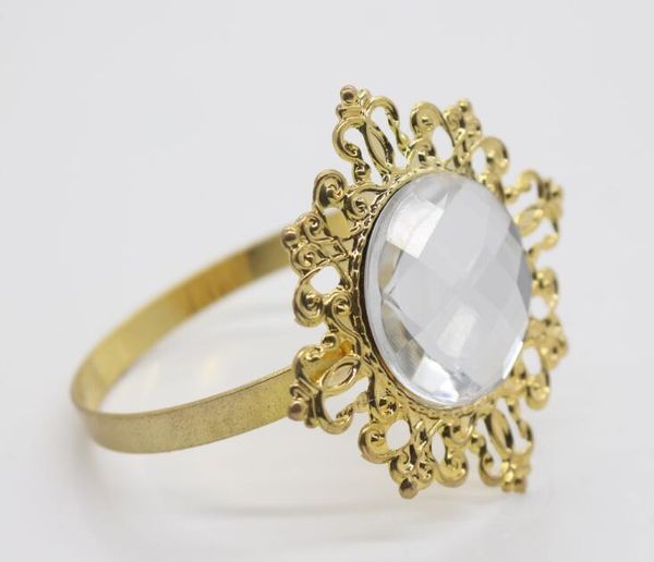 

diamond metal napkin rings dinner banquet faux diamond napkin ring serviette buckle holder party table decoration