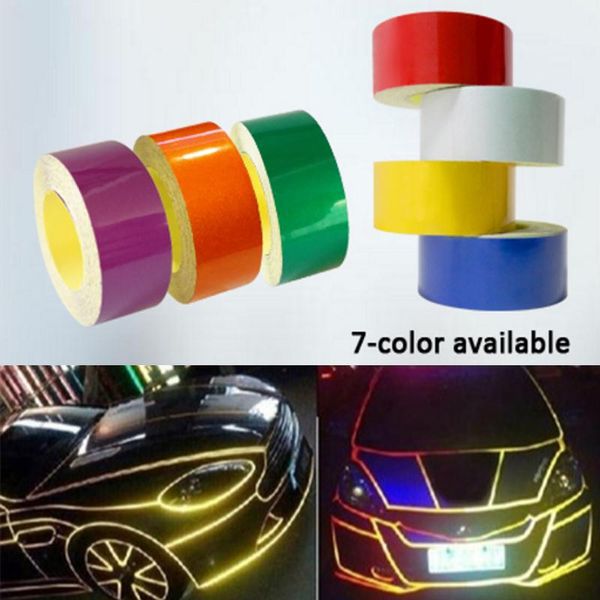 

5*500cm reflective car stickers warning reflectors tapes for bicycles motorcycles road traffic facilities automobiles decorative
