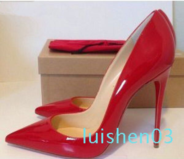 

designer shoes sneaker so kate styles high heels shoes red bottoms luxury 8cm 10cm 12cm genuine leather point toe pumps rubber 35-42 l03, Black