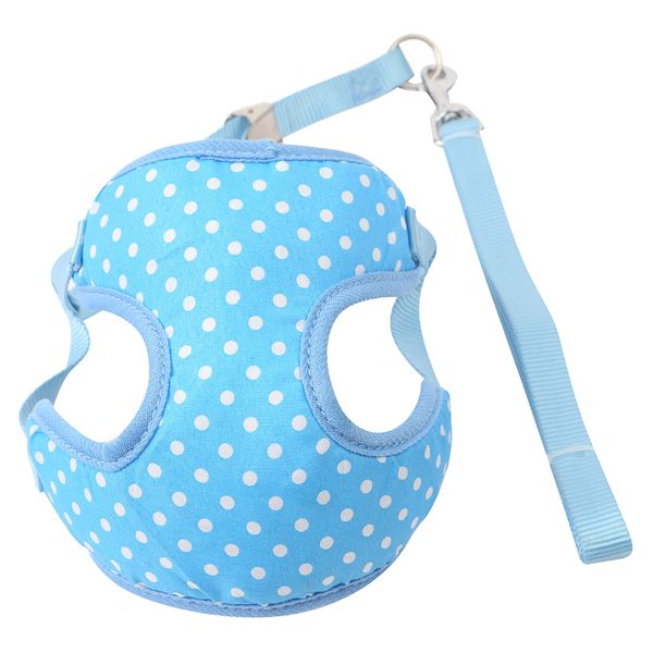 

4 color dot print pet dog adjustable harness vest matching lead leash set outfit