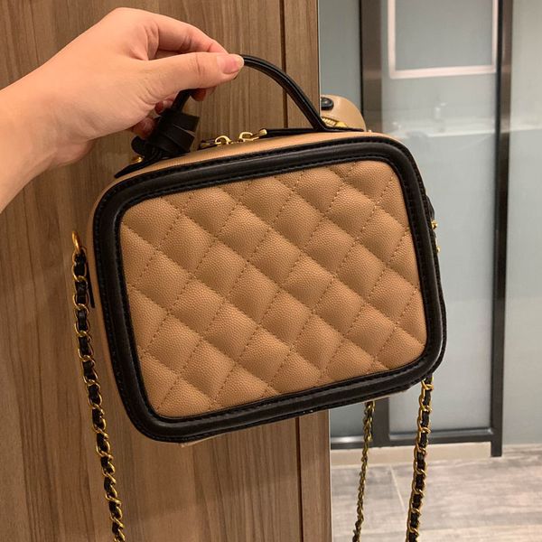 

ladies shoulder bag handbags cosmetic bag classic diamond lattice women zipper cosmetic bag letter crossbody bags female purse