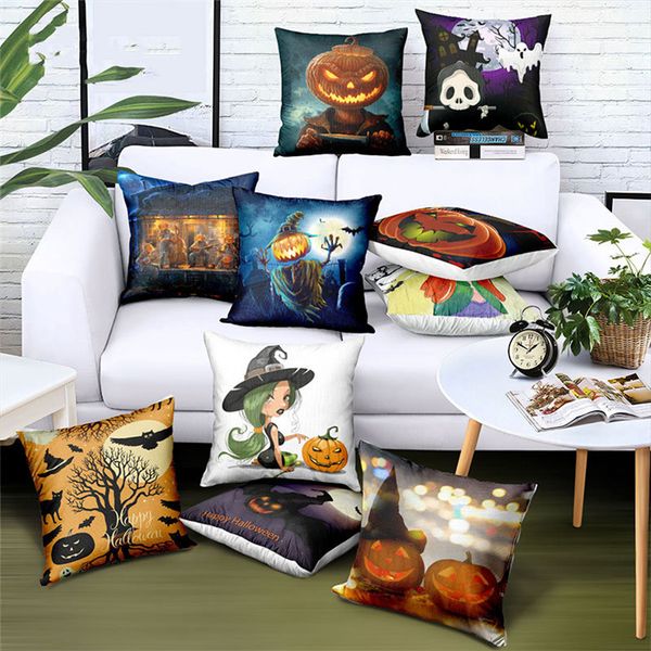 

halloween holiday pillow cover high definition digital sticker fashion pillowcase festival home sofa interior decoration t3i5126