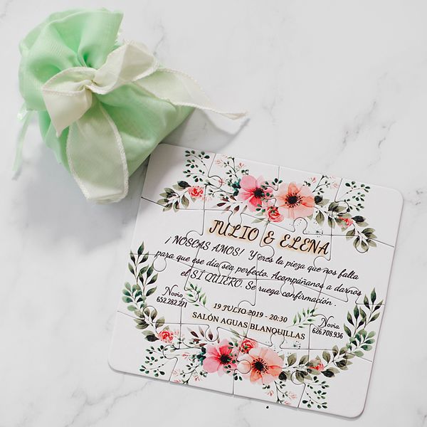 Original Personalized Wedding Invitations Card Invitation Puzzle