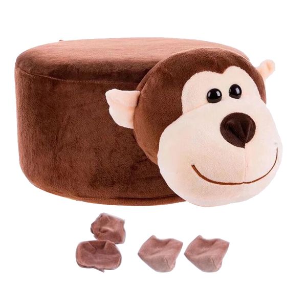 

soft plush animal shape foot stool cover with chair leg socks for home decor