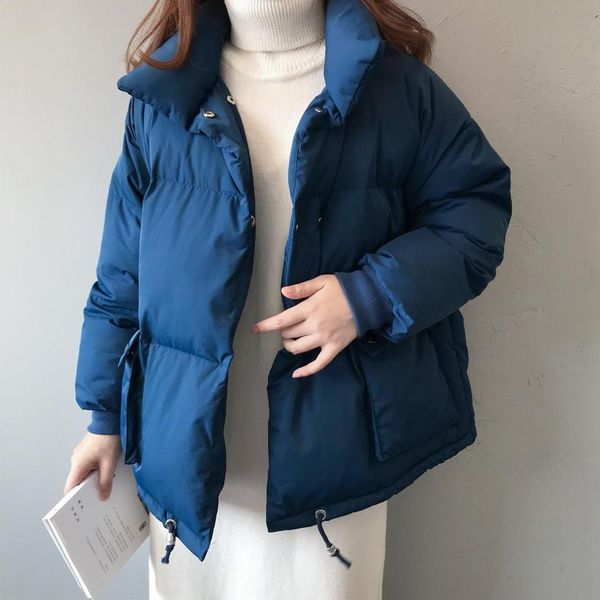 

casual thick parka overcoat solid winter warm fashion outerwear jacket women oversize streetwear jacket coat, Black
