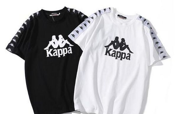 

Europe and the United States high street tidal high quality round neck short-sleeved small yellow standard printing loose casual black and w