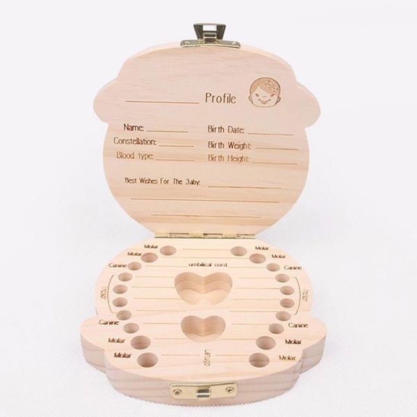 

wooden baby milk teeth box baby souvenirs fetal hair tooth collection wooden case